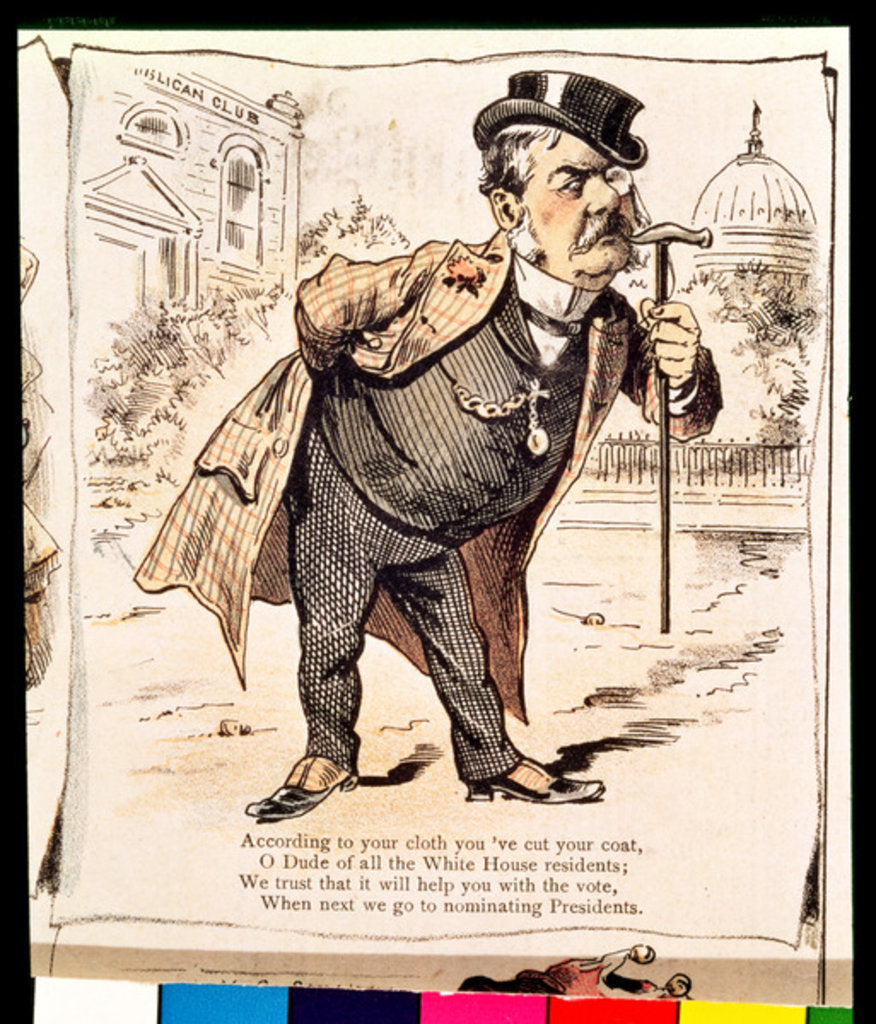 Detail of Caricature of Chester Alan Arthur, c.1883 by American School