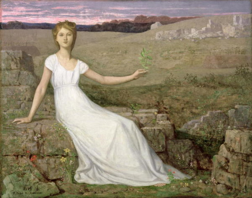 Detail of Hope, 1872 by Pierre Puvis de Chavannes