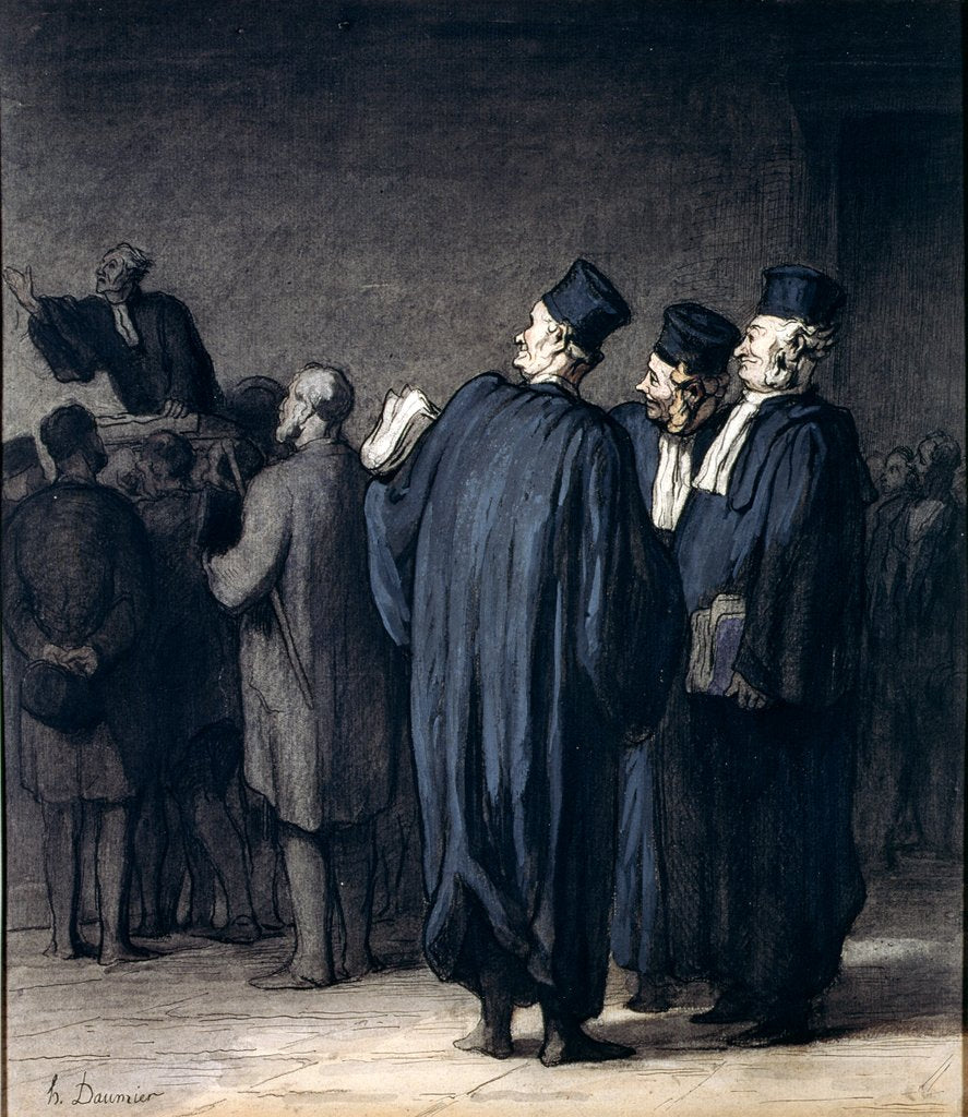 Detail of The Lawyers, 1870-75 by Honore Daumier