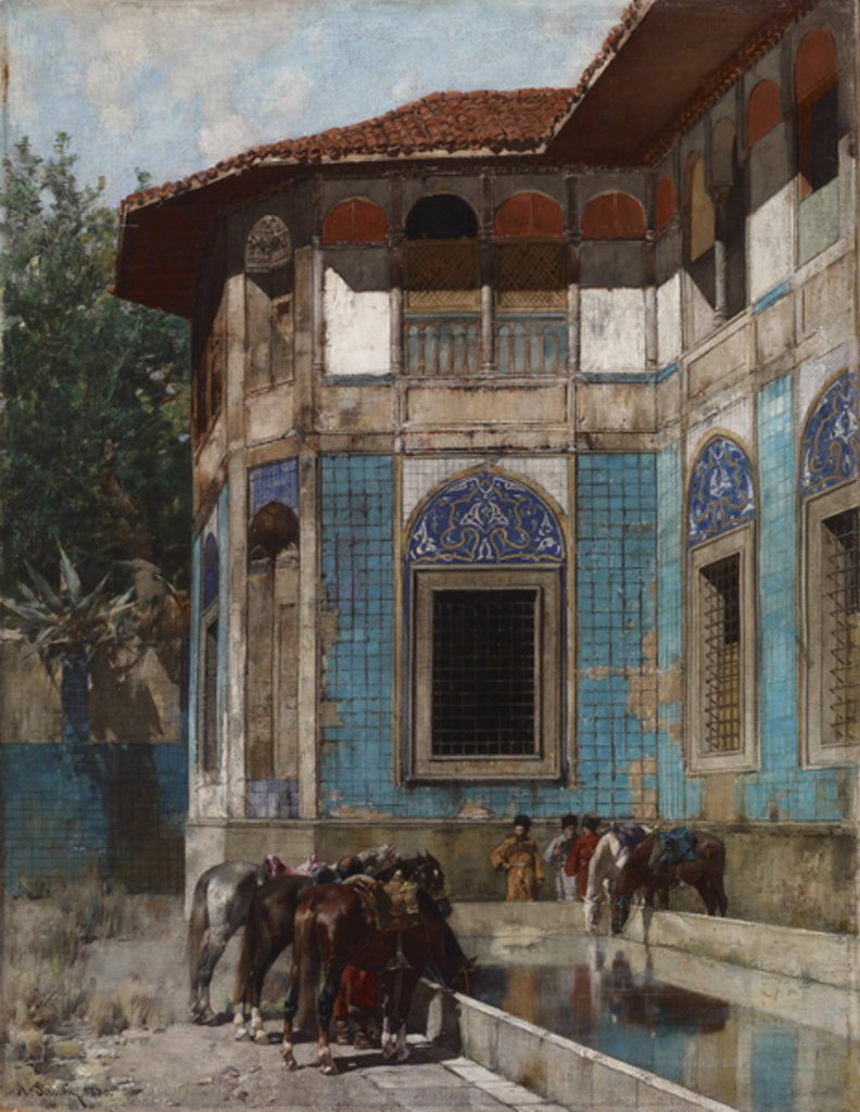 Detail of Damascus, 1880 by Alberto Pasini