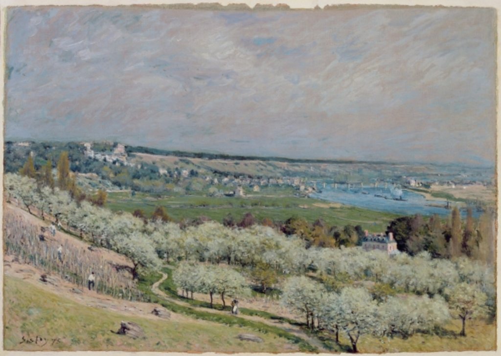 Detail of The Terrace at Saint-Germain, Spring, 1875 by Alfred Sisley