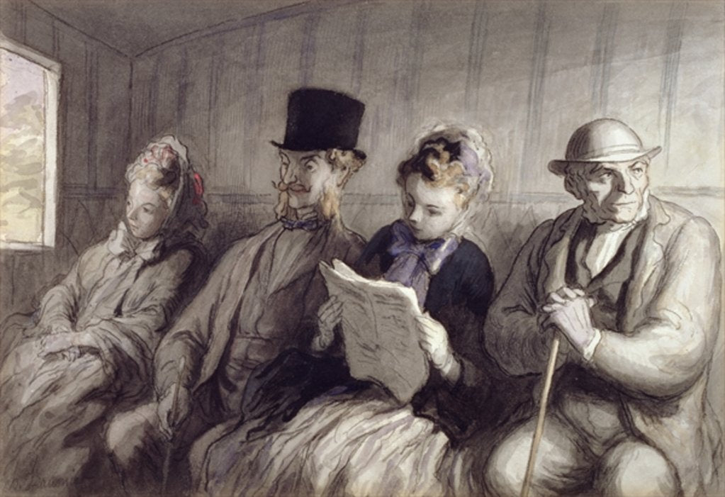 Detail of The First Class Carriage, 1864 by Honore Daumier