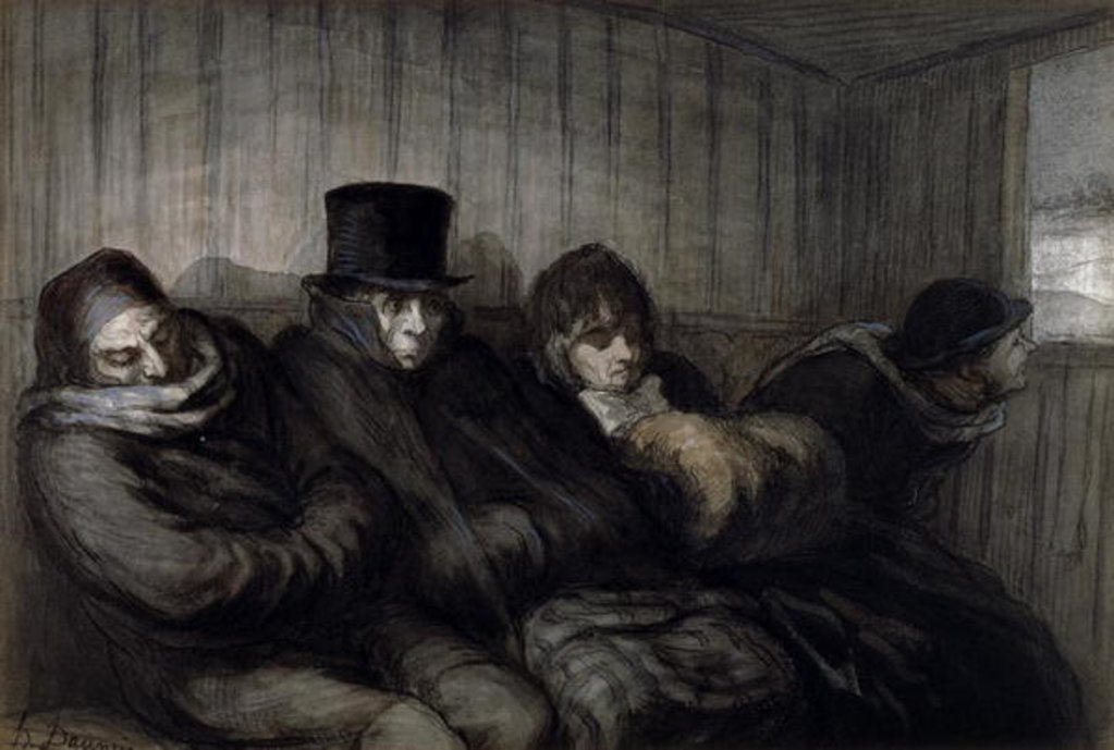 Detail of The Second Class Carriage, 1864 by Honore Daumier