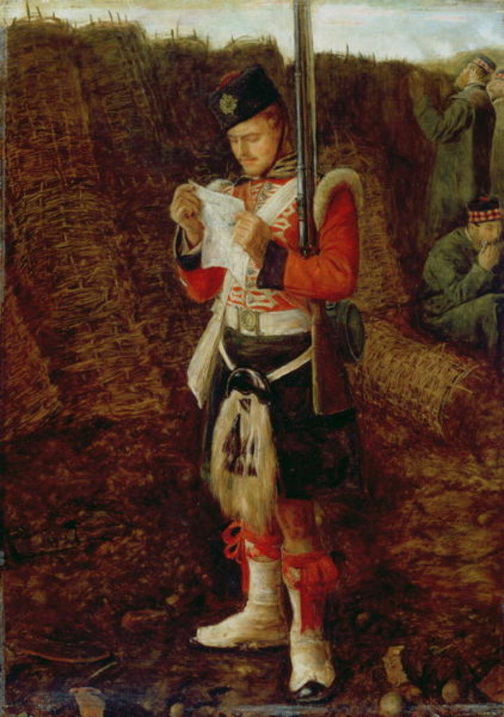 Detail of News from Home, 1856-57 by John Everett Millais