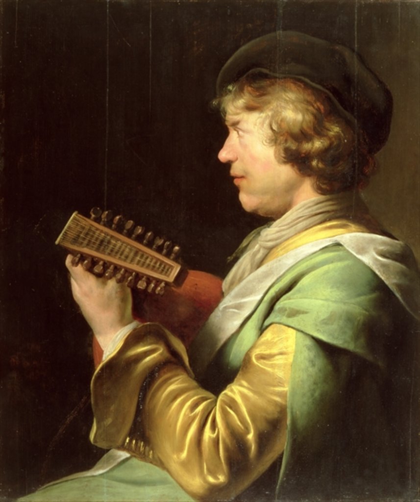 Detail of Young Man Playing the Lute by Jan the Elder Lievens