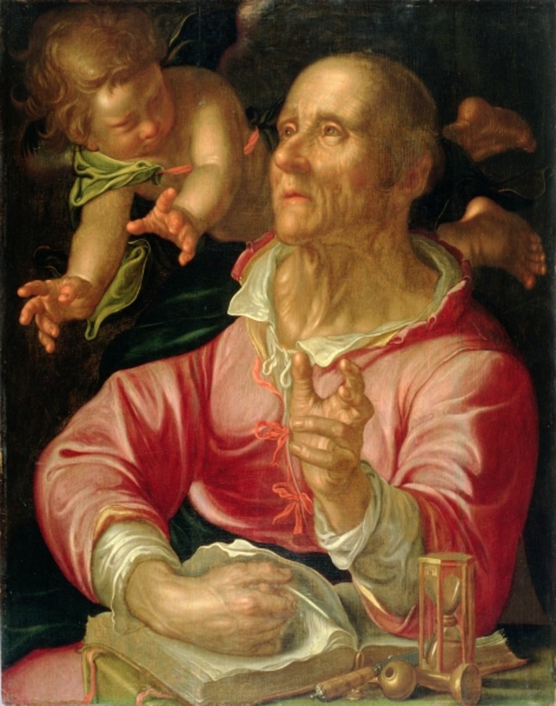 Detail of St. Matthew by Joachim Wtewael or Utewael or Wyewael