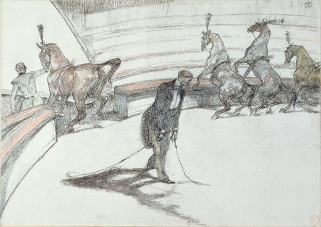 Detail of Au Cirque: Chevaux en Liberte, 1899 by Henri de Toulouse-Lautrec