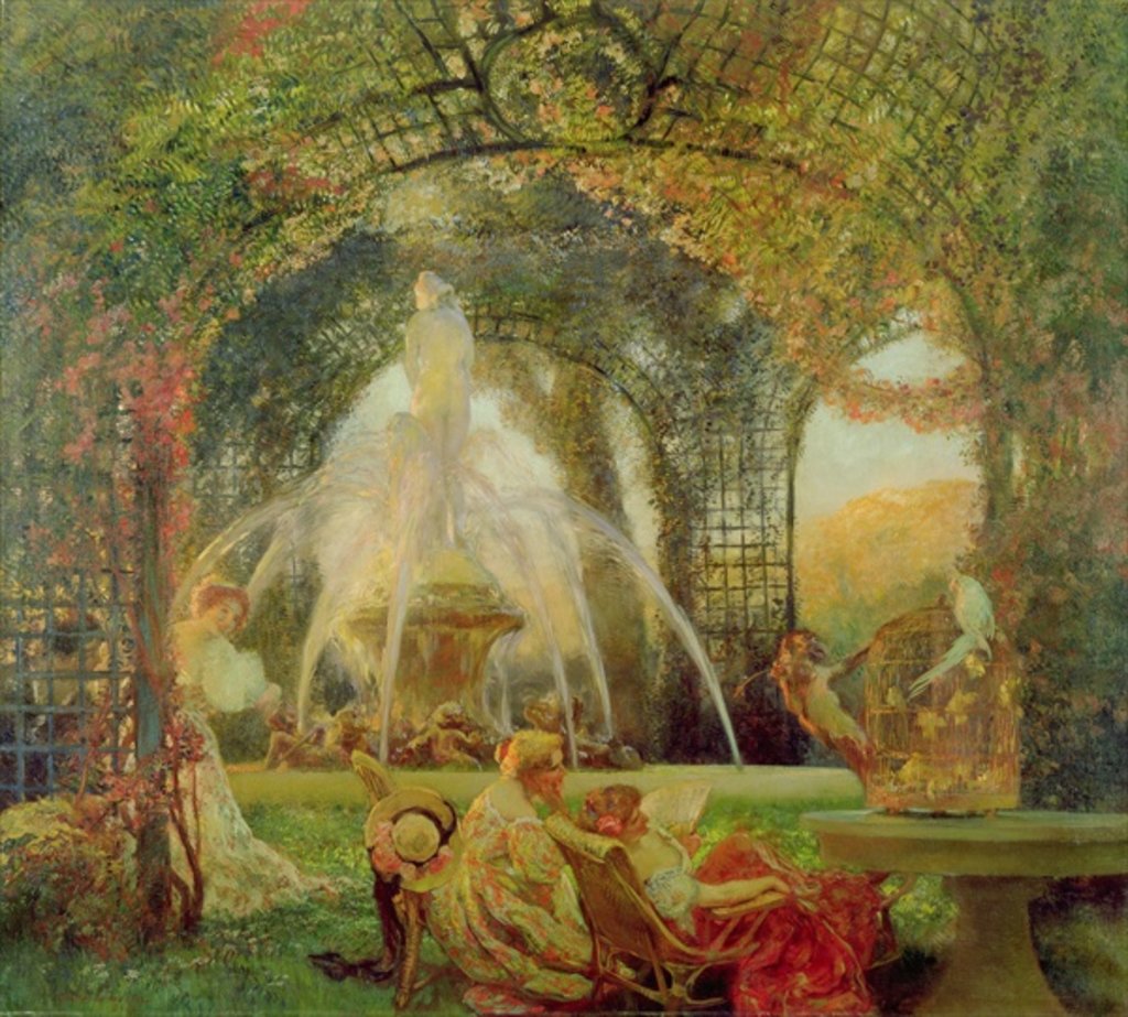 Detail of The Arbour, or 'The Conflict', c.1900 by Gaston de La Touche