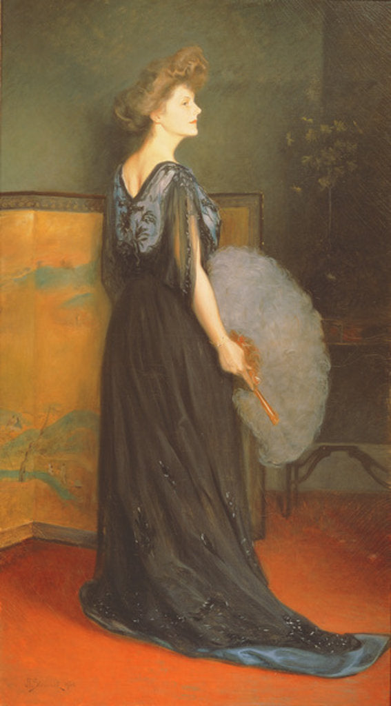 Detail of Portrait of Mrs Francis Stanton Blake, 1908 by Julius Leblanc Stewart
