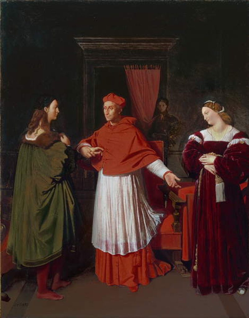 Detail of The Betrothal of Raphael and the Niece of Cardinal Bibbiena, 1813 by Jean Auguste Dominique Ingres