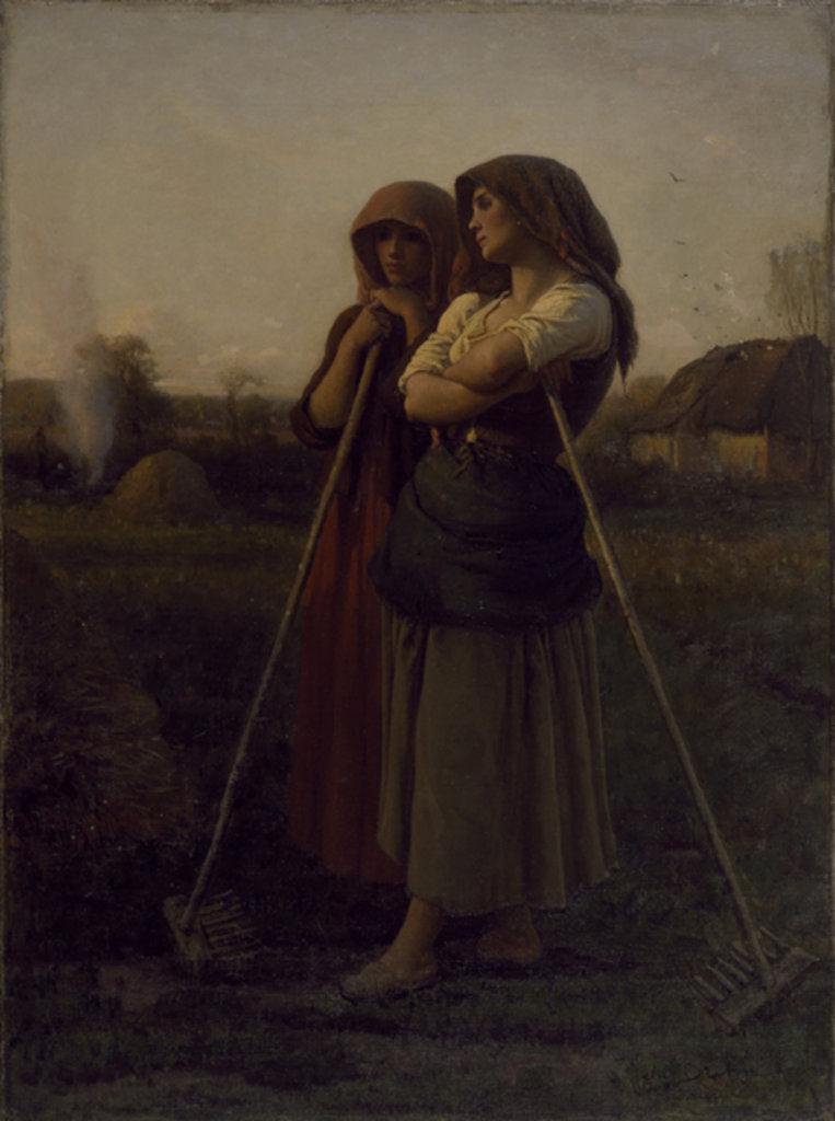 Detail of The Close of Day, 1865 by Jules Breton