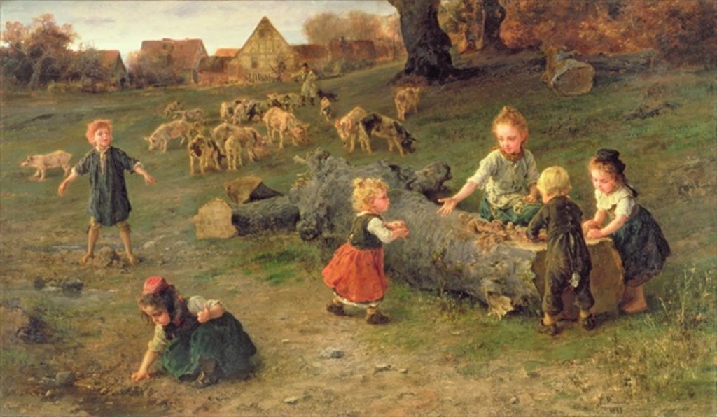 Detail of Mud Pies, 1873 by Ludwig Knaus