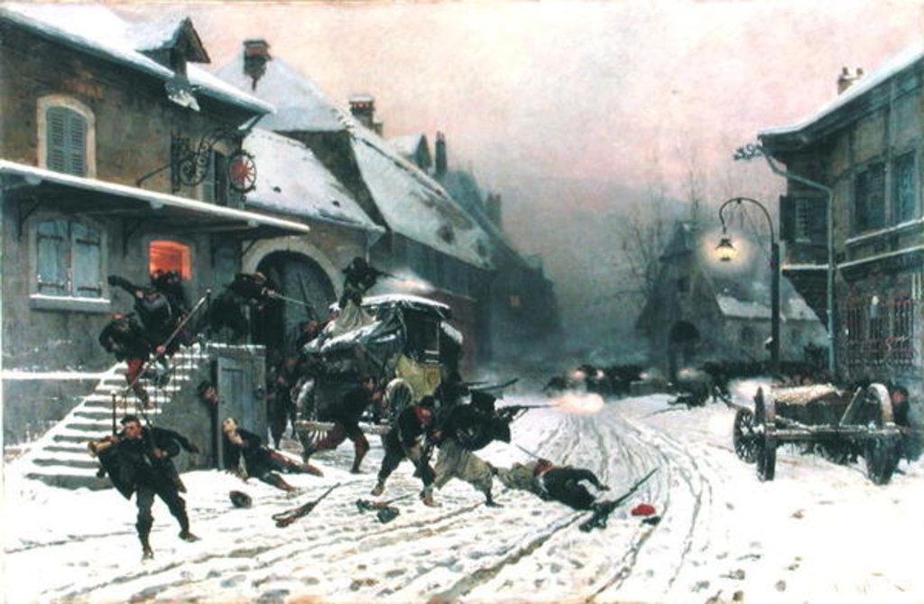 Detail of The Attack at Dawn, 1877 by Alphonse Marie de Neuville