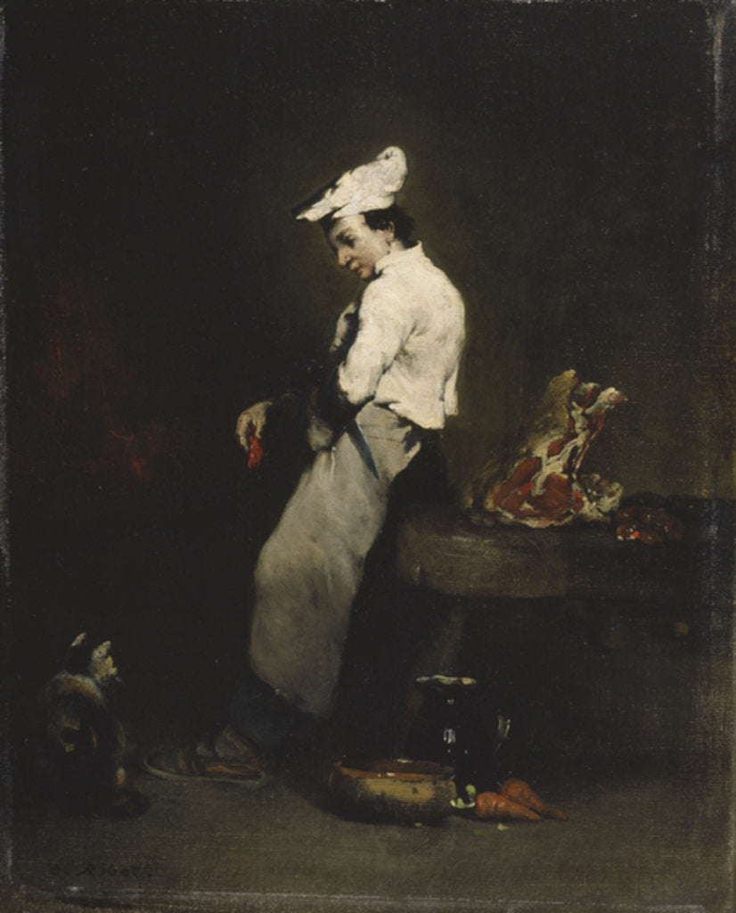 Detail of The Young Cook, 1855-70 by Auguste Theodule Ribot