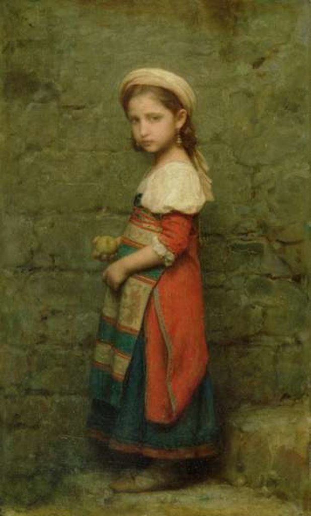 Detail of Italian Girl, 1863 by Charles Francois Jalabert