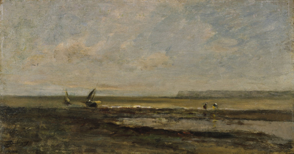 Detail of Beach Scene, c.1860 by Charles Francois Daubigny