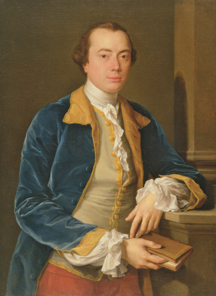 Detail of Joseph Henry of Straffon by Pompeo Girolamo Batoni