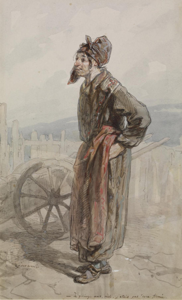 Detail of Aged 15, I wasn't yet shaped, c.1855 by Paul Gavarni