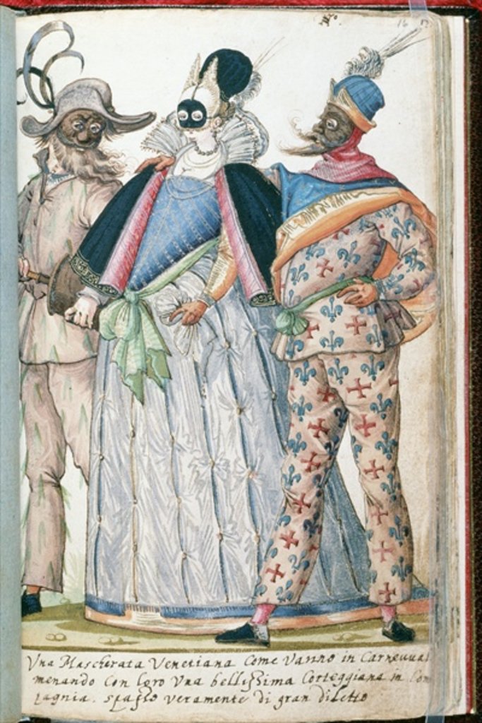 Detail of MS W.477 fol.16 Illumination from Kippell's costume book, c.1588 by Niclauss Kippell