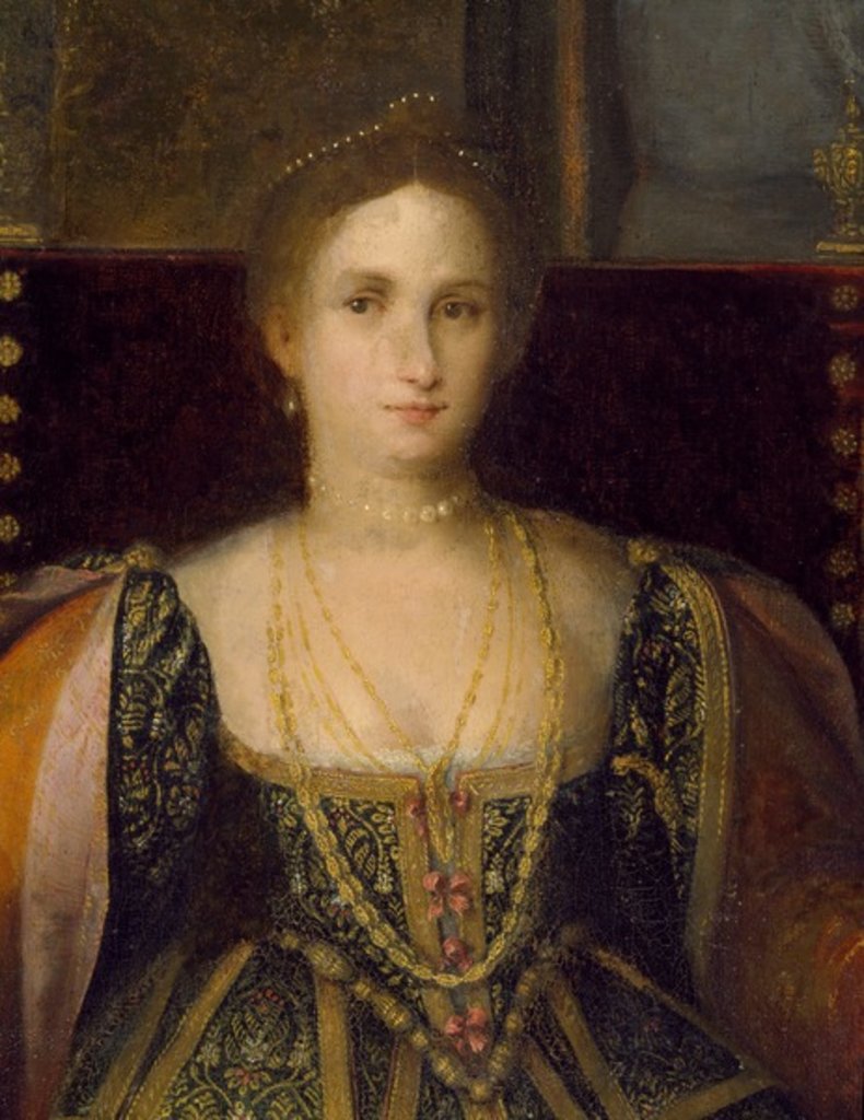 Detail of Portrait of a Woman as Cleopatra by Italian School