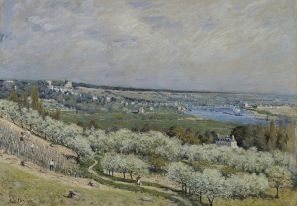 Detail of The Terrace at Saint-Germain, Spring, 1875 by Alfred Sisley