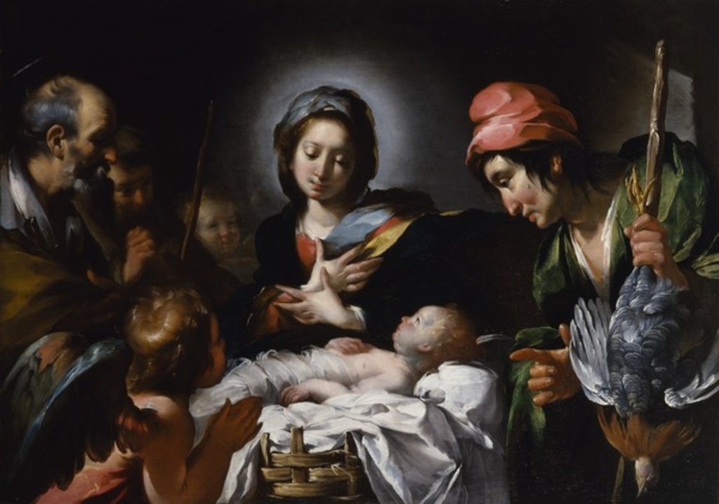 Detail of Adoration of the Shepherds, c.1615 by Bernardo Strozzi