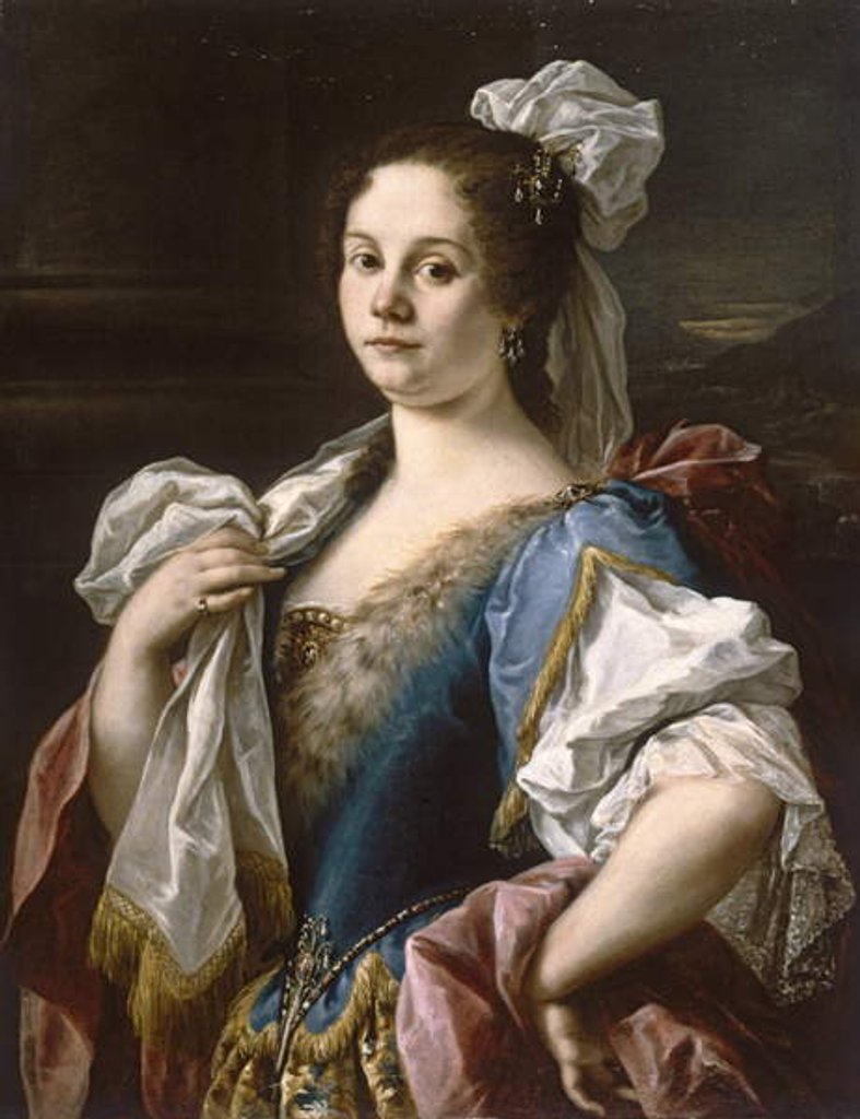 Detail of Portrait of a Noblewoman, c.1750 by Sebastiano Ceccarini