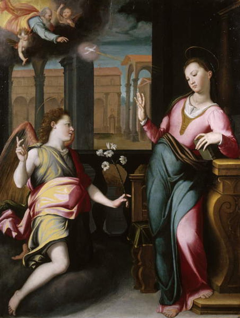 Detail of The Annunciation, c.1580 by Santi di Tito