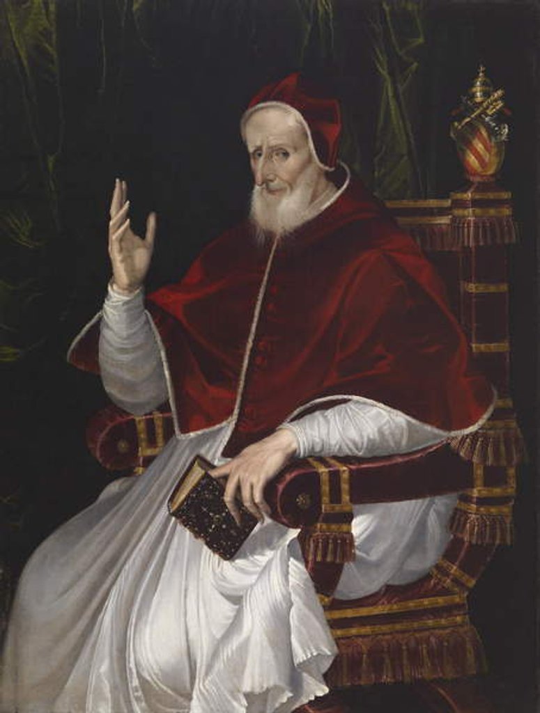 Detail of Portrait of Pope Pius V, c.1566 by Bartolomeo Passarotti