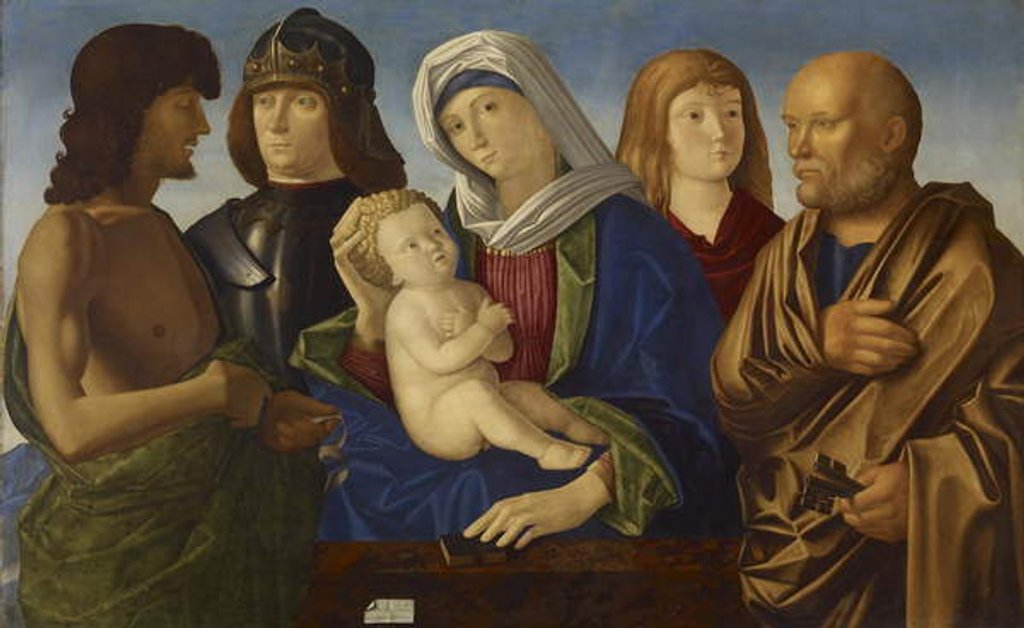 Detail of Madonna and Child with Four Saints, c.1500 by Vincenzo di Biagio Catena