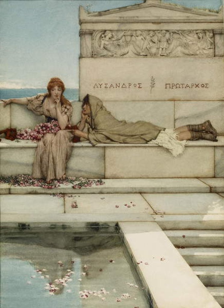 Detail of Xanthe and Phaon, 1883 by Lawrence Alma-Tadema