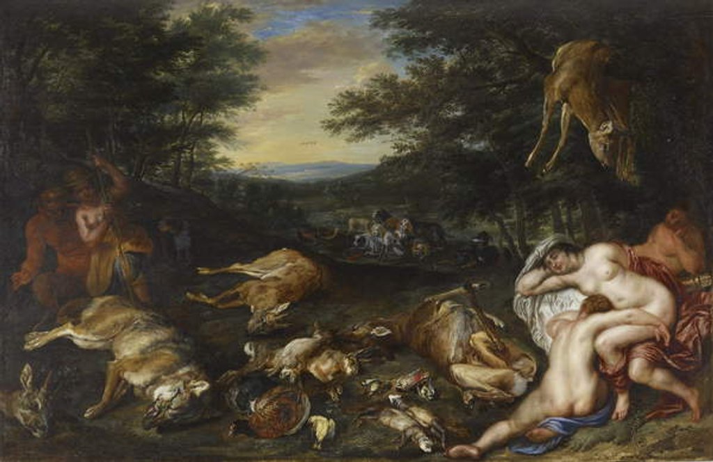 Detail of Diana and her Nymphs after their Hunt, 1630-39 by Jan the Younger Brueghel