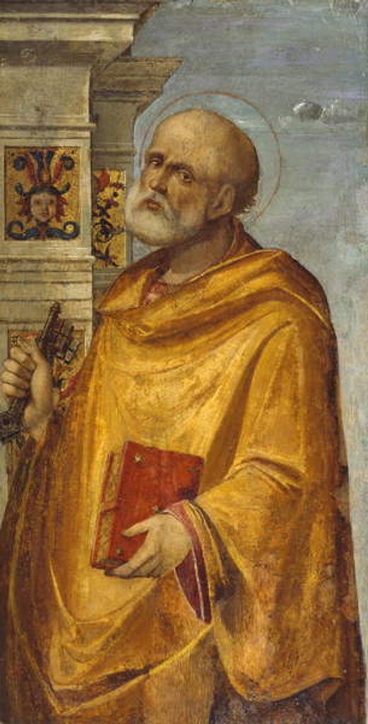 Detail of Triptych Panel with Saint Peter, 1490-1500 by Nicolo Rondinelli