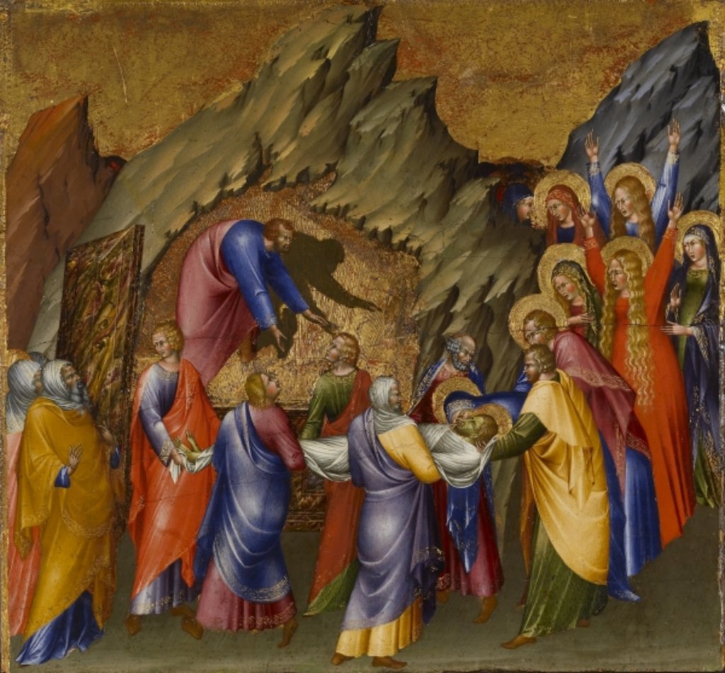Detail of The Entombment of Christ by Giovanni di Paolo di Grazia