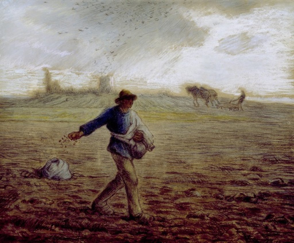 Detail of The Sower, c.1865 by Jean-Francois Millet