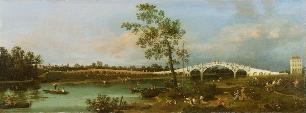 Detail of Old Walton's Bridge, 1755 by Canaletto
