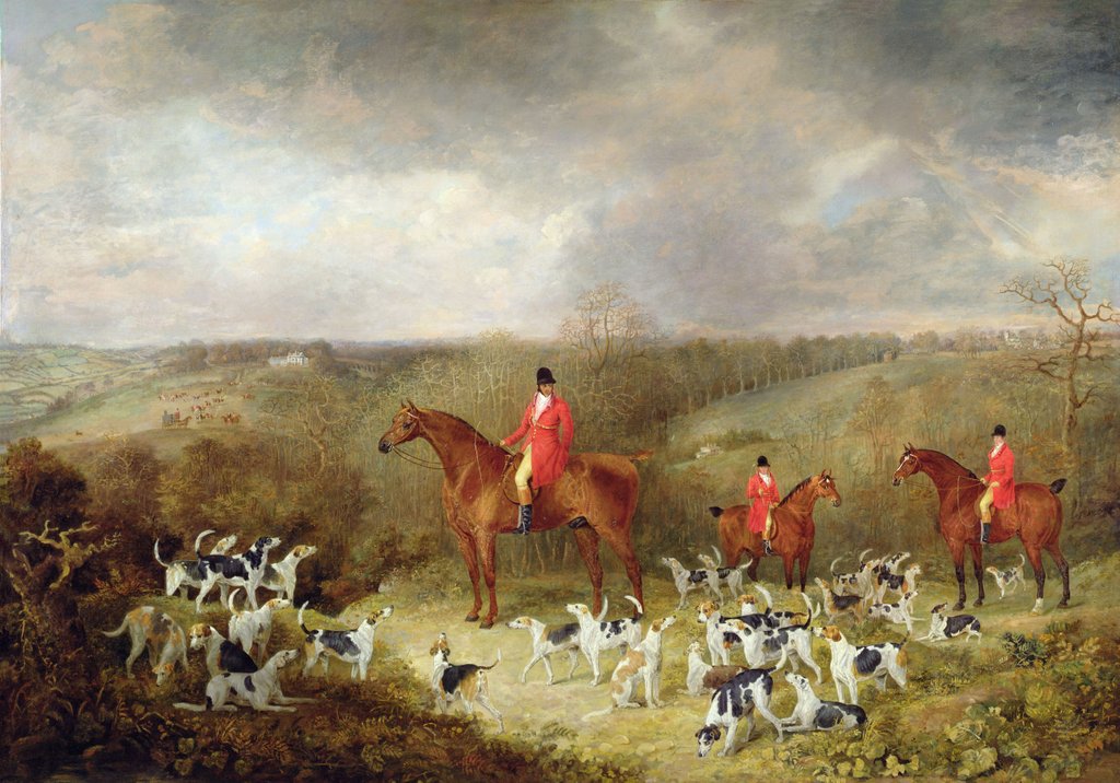 Detail of Lord Glamis and his Staghounds, 1823 by Dean I Wolstenholme