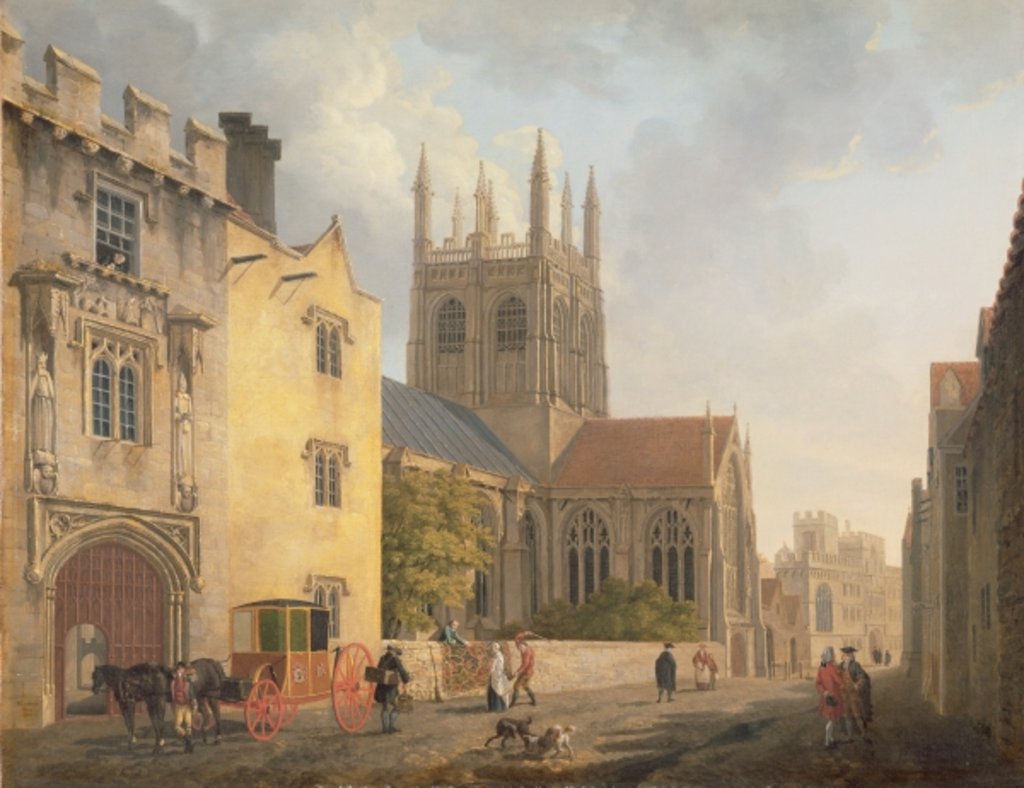 Detail of Merton College, Oxford, 1771 by Michael Rooker