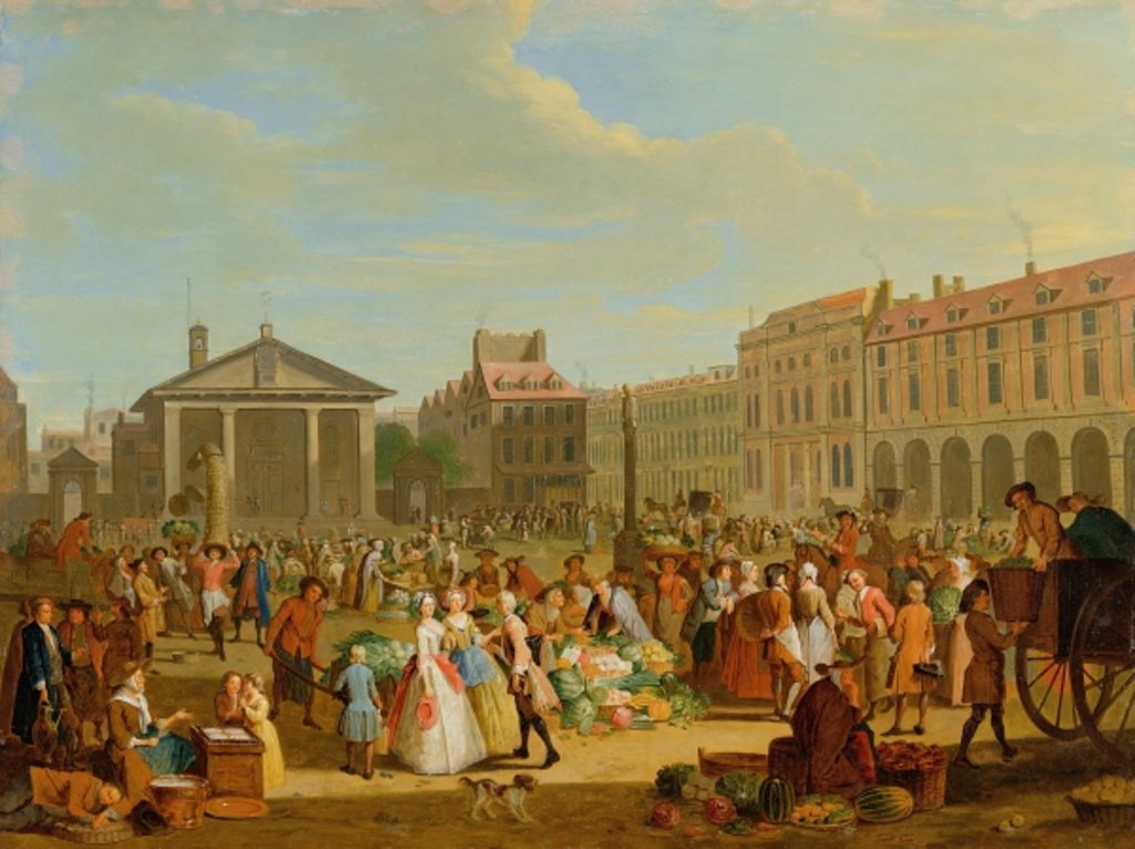 Detail of Covent Garden, c.1726 by Pieter Angillis