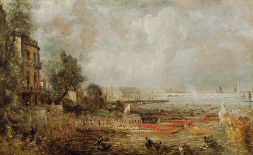 Detail of The Opening of Waterloo Bridge, c.1829-31 by John Constable