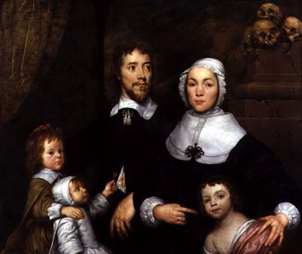 Detail of Portrait of a Family, Probably that of Richard Streatfeild, c.1645 by William Dobson