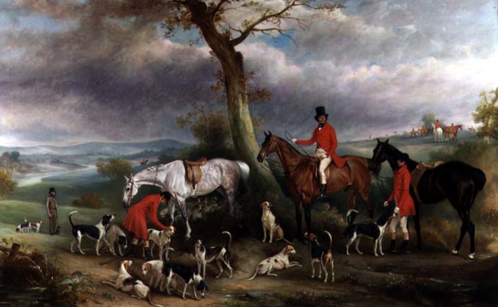 Detail of Thomas Wilkinson, M.F.H., with the Hurworth Foxhounds, 1824 by John E. Ferneley