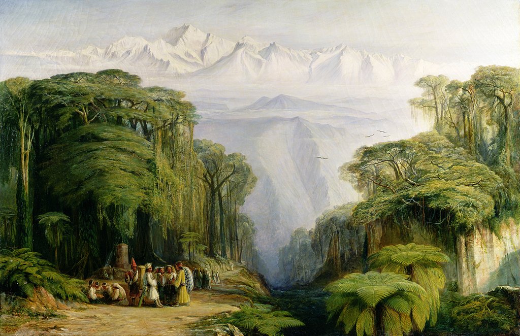 Detail of Kinchinjunga from Darjeeling, 1879 by Edward Lear