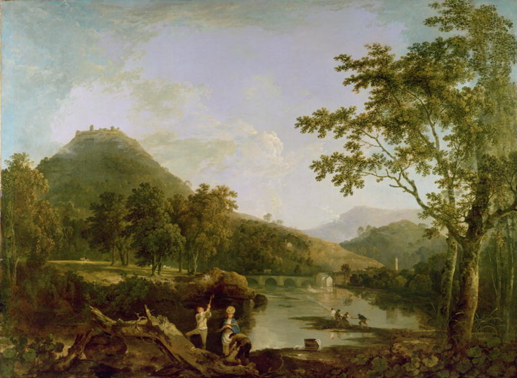 Detail of Dinas Bran from Llangollen, 1770-71 by Richard Wilson