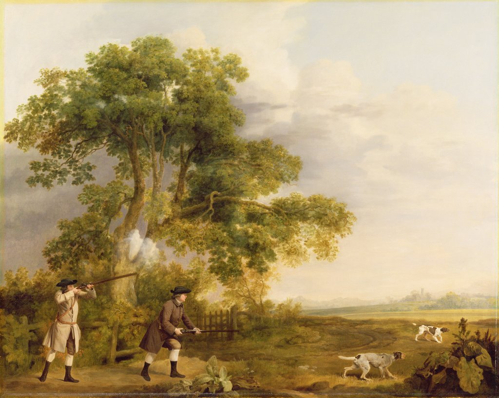Detail of Two Gentlemen Shooting by George Stubbs