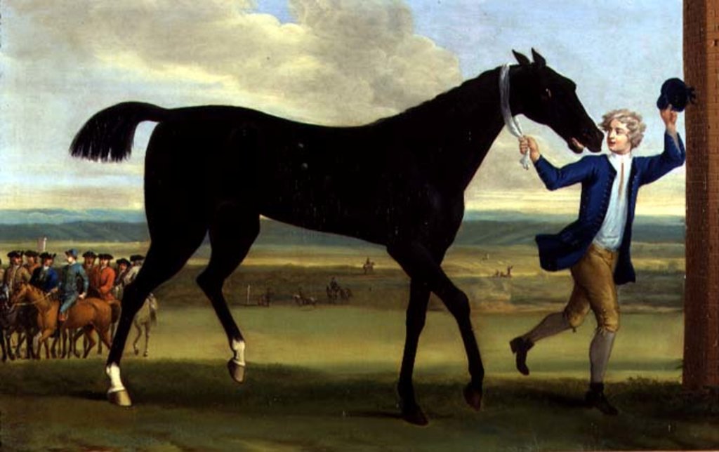 Detail of The Duke of Rutland's 'Bonny Black', c.1720 by John Wootton