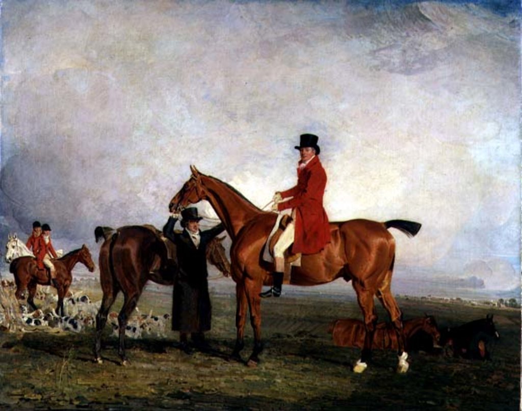 Detail of George, 5th Duke of Gordon on 'Tiny', 1806-7 by Benjamin Marshall