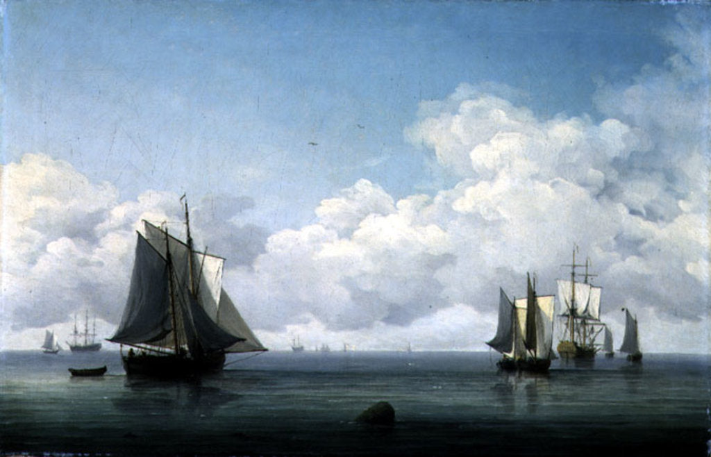 Detail of Fishing Boats in a Calm Sea, c.1745-59 by Charles Brooking