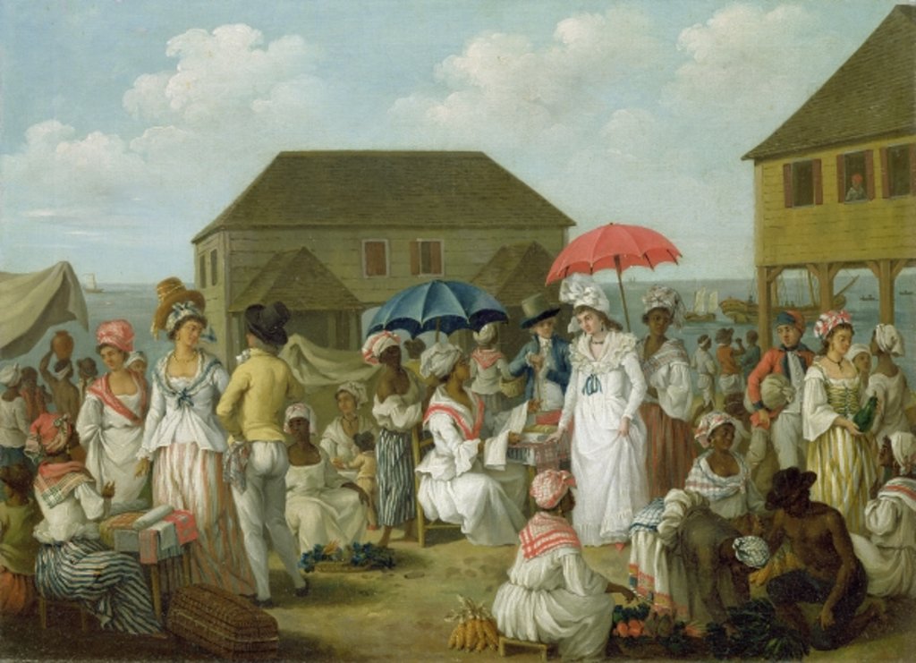 Detail of Linen Market, Dominica, c.1780 by Agostino Brunias