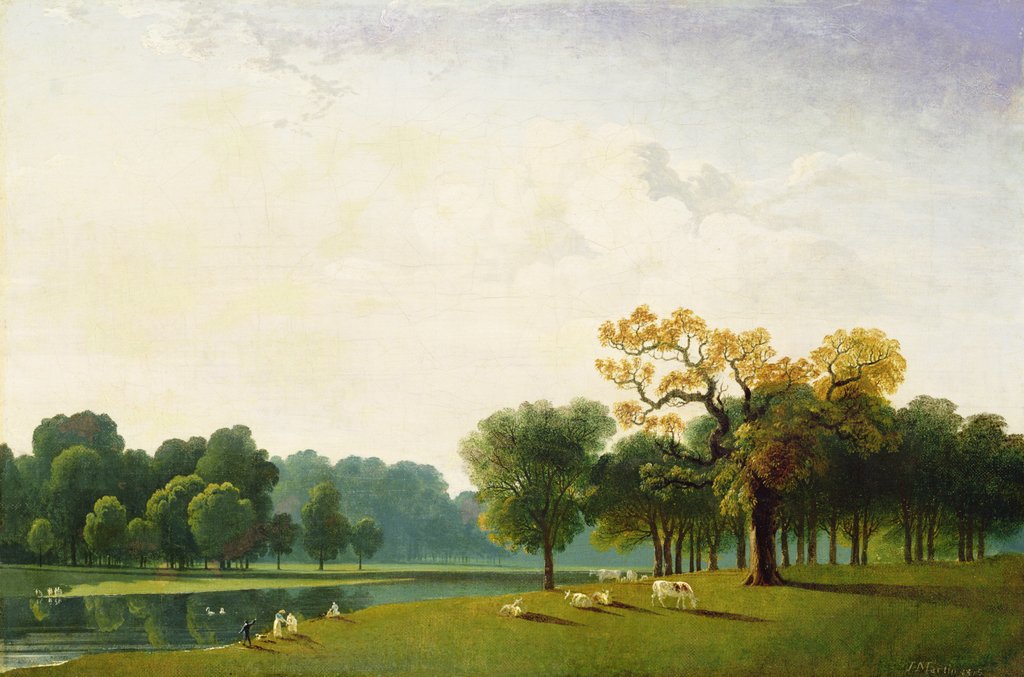 Detail of A View of the Serpentine, 1815 by John Martin